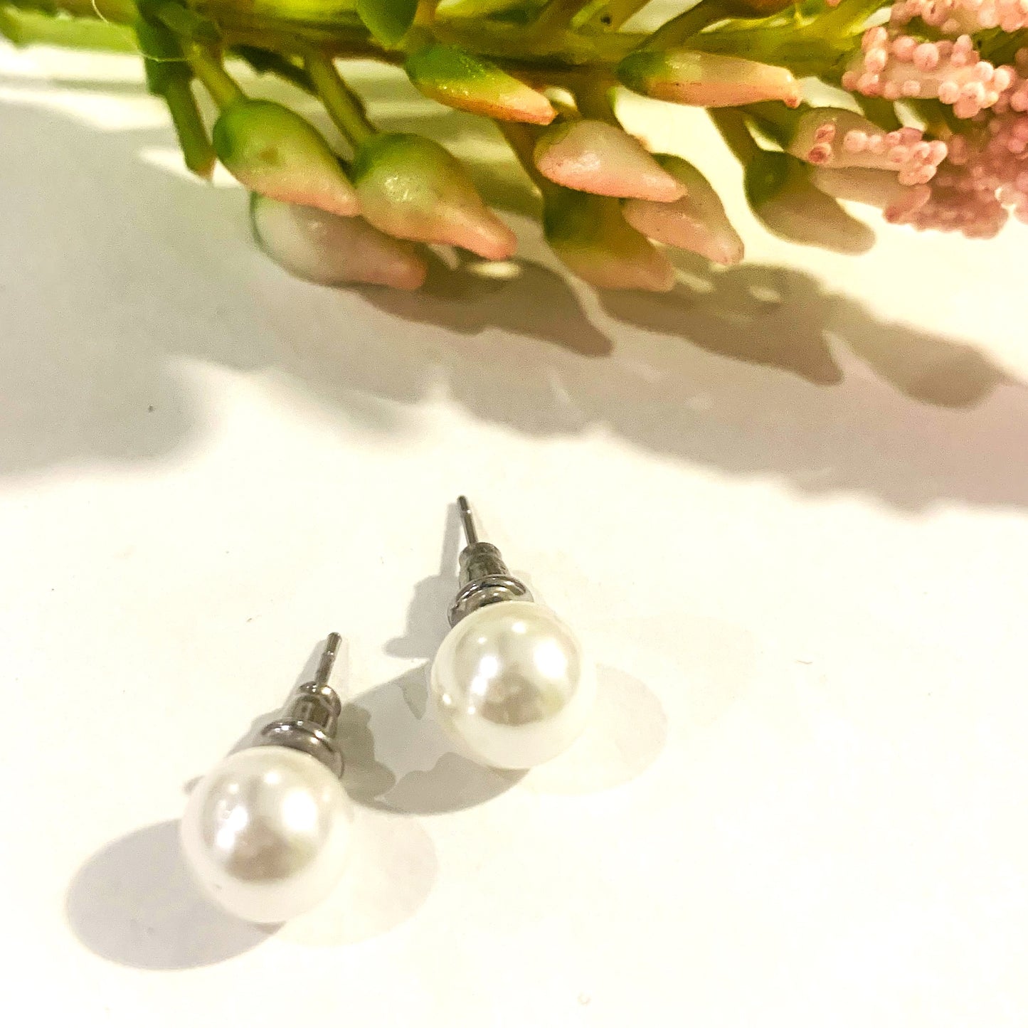 Sei Heki Studs ~ ORECCHINI a lobo in Acciaio Inossidabile con pietre naturali