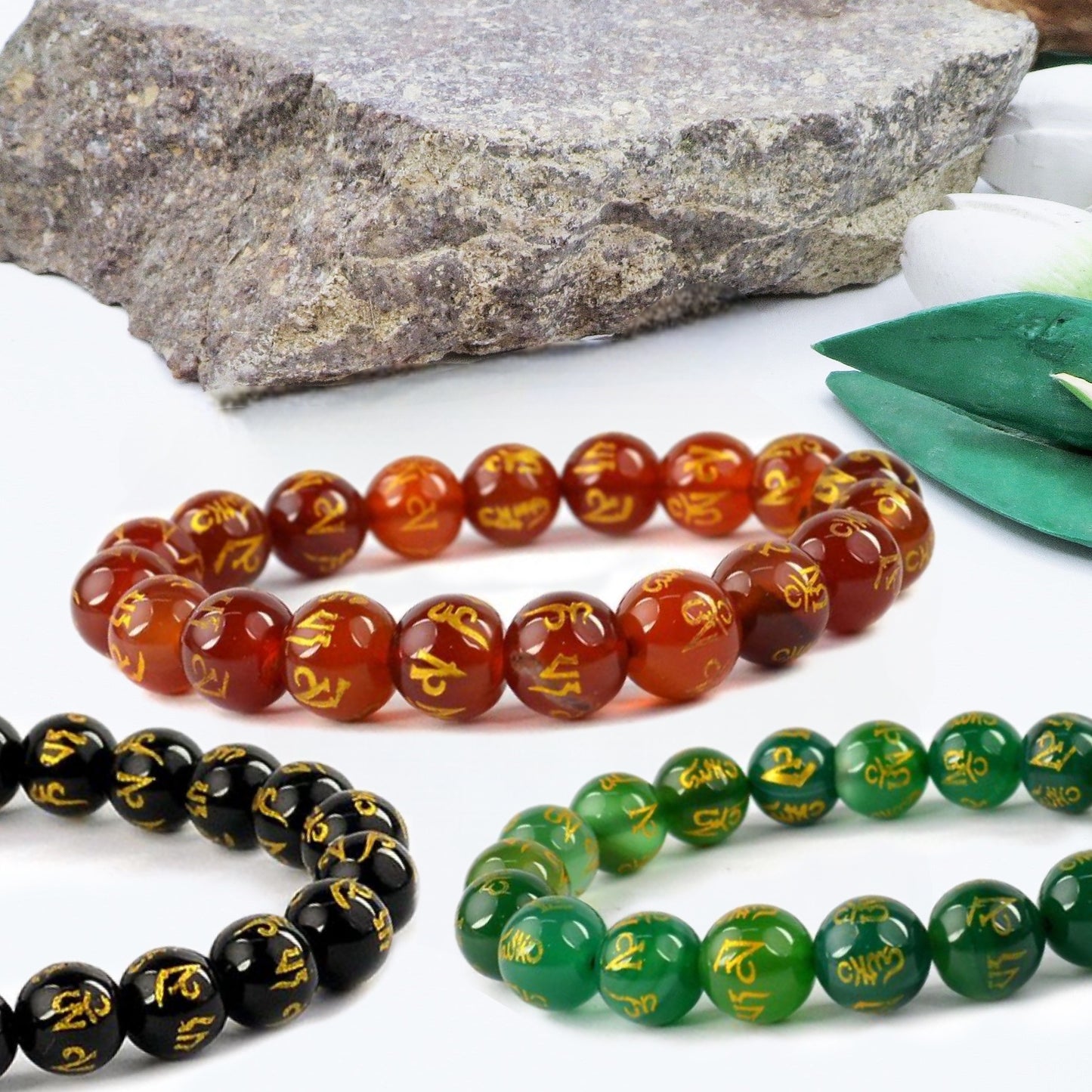 SHAMBALA Bracciale con inciso mantra OM MANI PADME HUM~