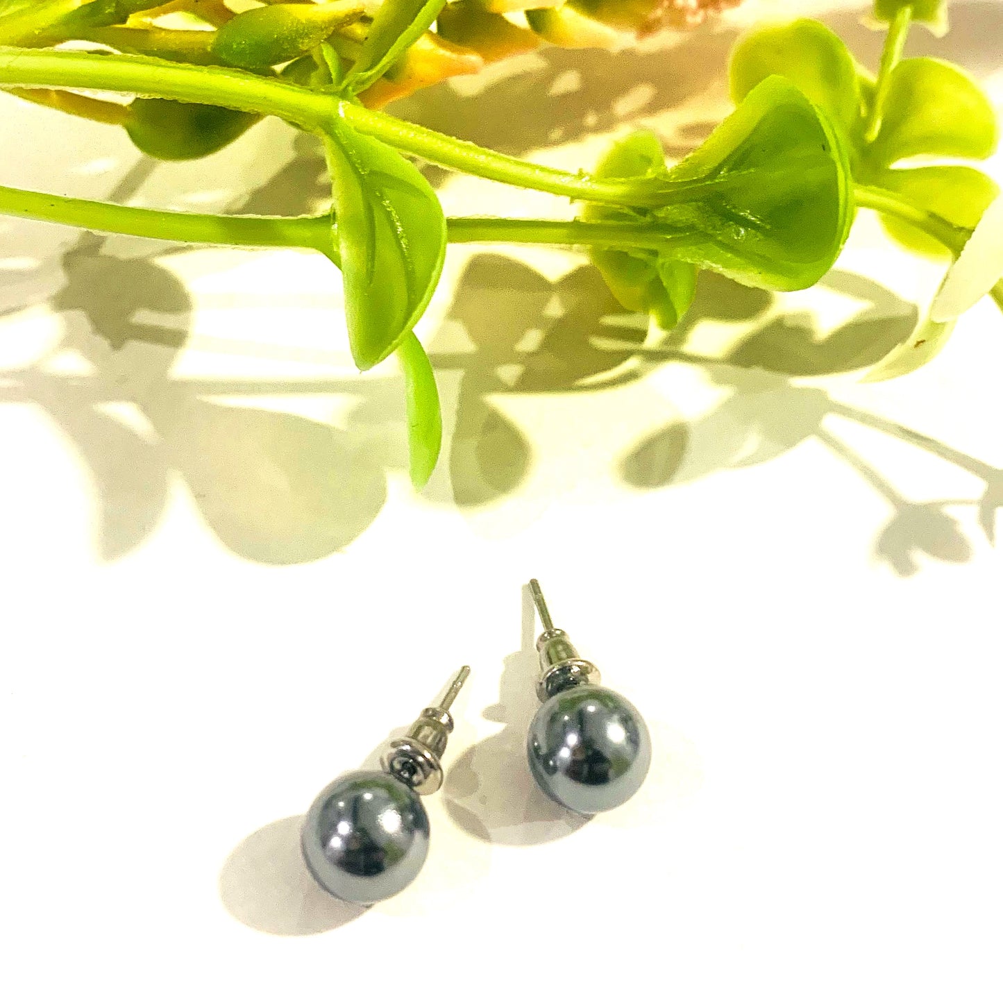 Sei Heki Studs ~ ORECCHINI a lobo in Acciaio Inossidabile con pietre naturali