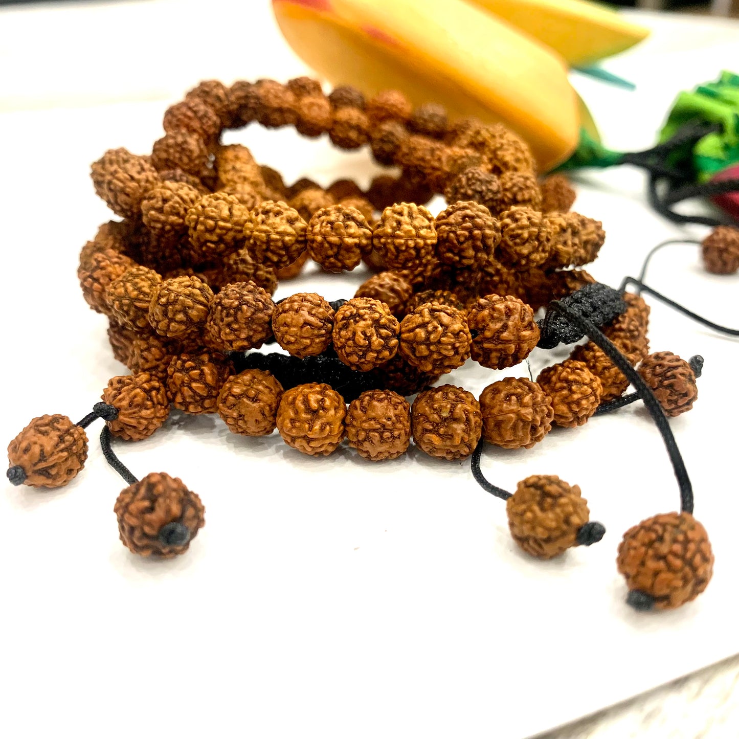 RUDRA ~ Mala~bracciale rudraksha 21 grani regolabili
