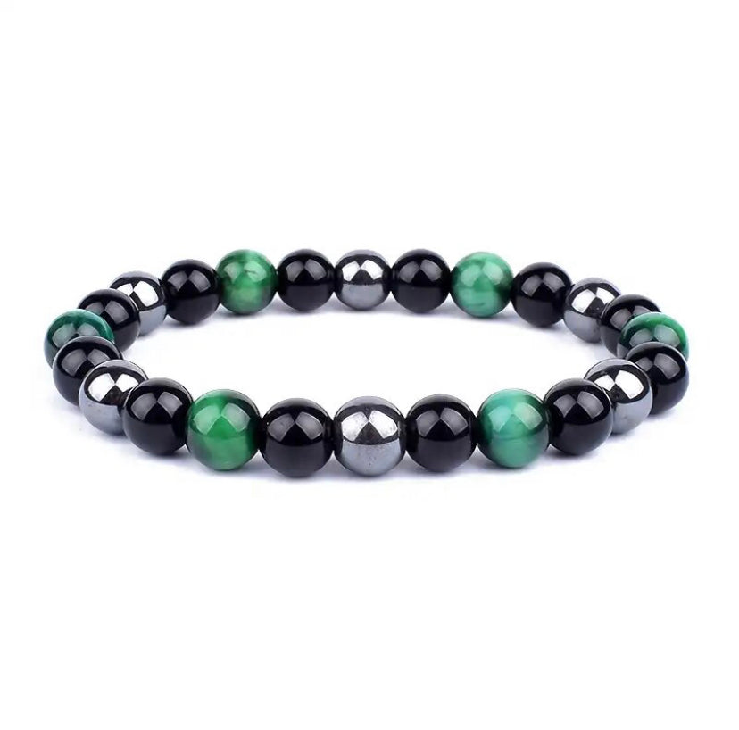 SANRAK~ BRACCIALE TRIPLA PROTEZIONE~ pietra dura naturale