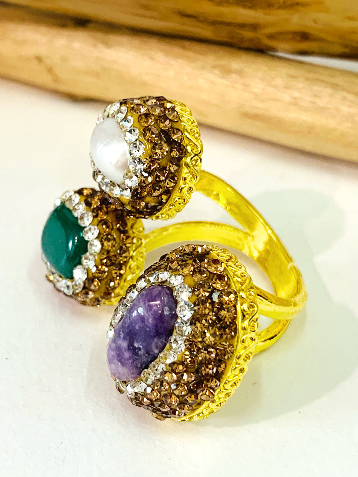ISANA CONTRARIE'  ~ ANELLO IN PIETRA DURA NATURALE