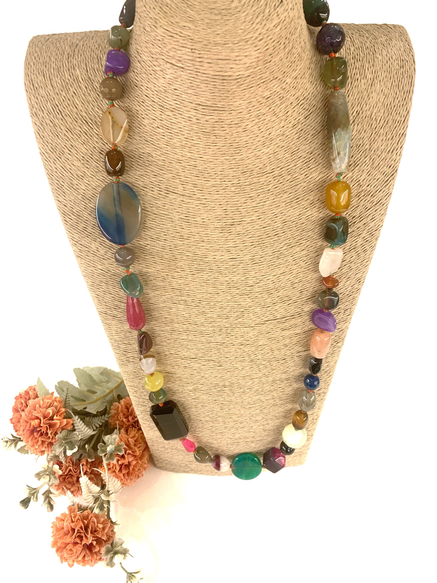 ARYA XL MULTICOLOR PIETRA ~ 7 CHAKRA  ~ COLLANA IN PIETRE DURE NATURALI