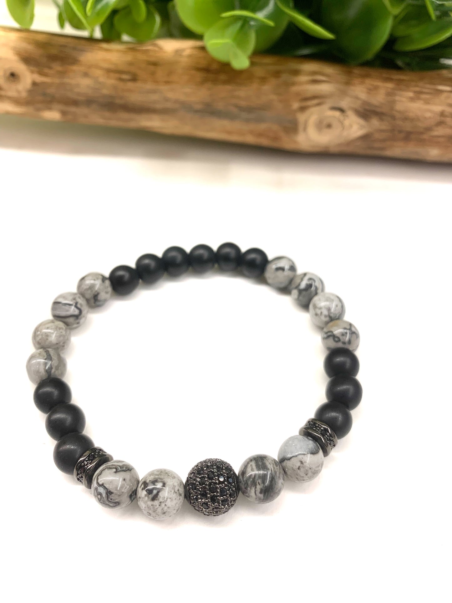 SHANARU~Bracciale elastico pietre dure naturali