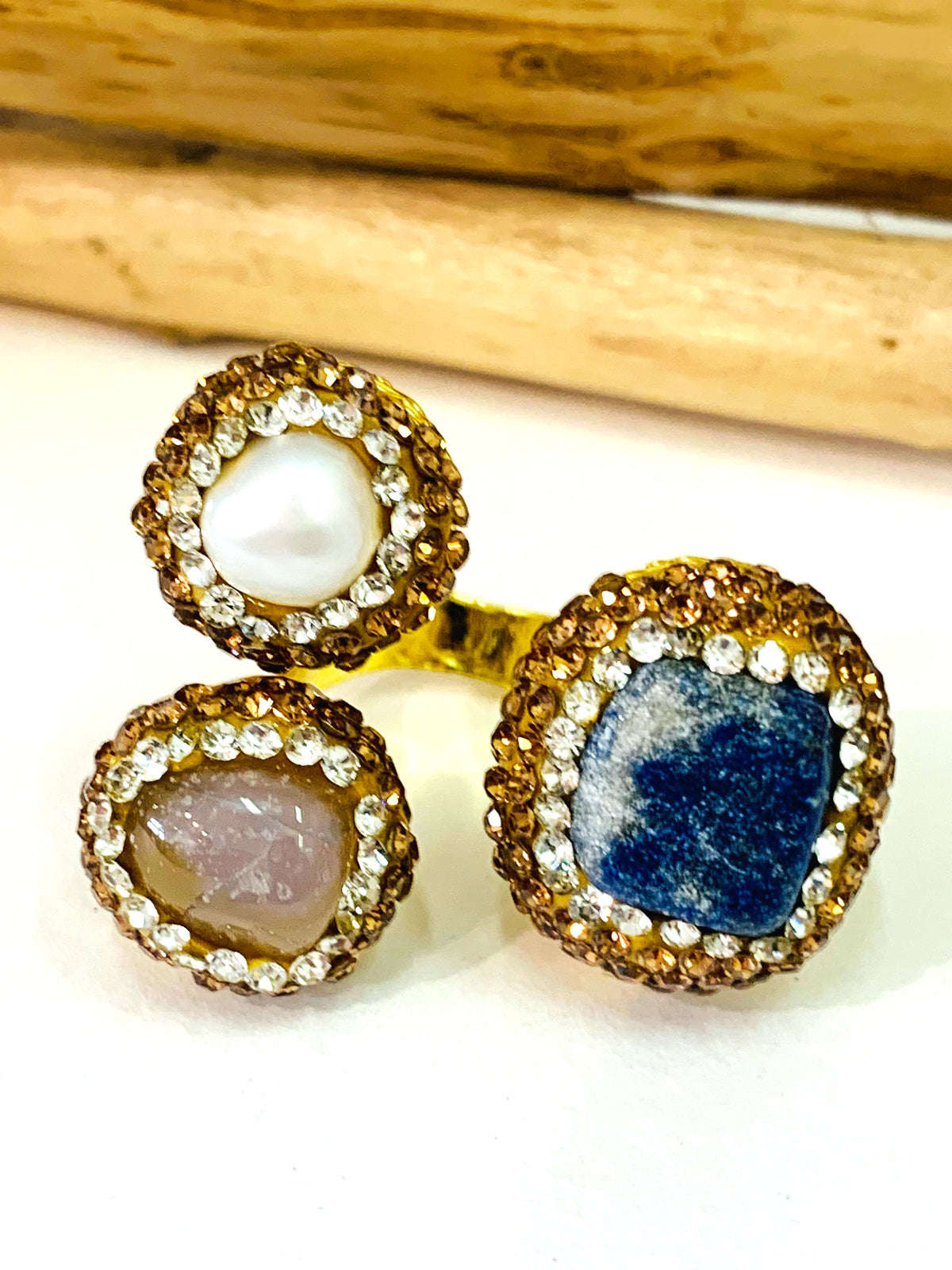 ISANA CONTRARIE'  ~ ANELLO IN PIETRA DURA NATURALE