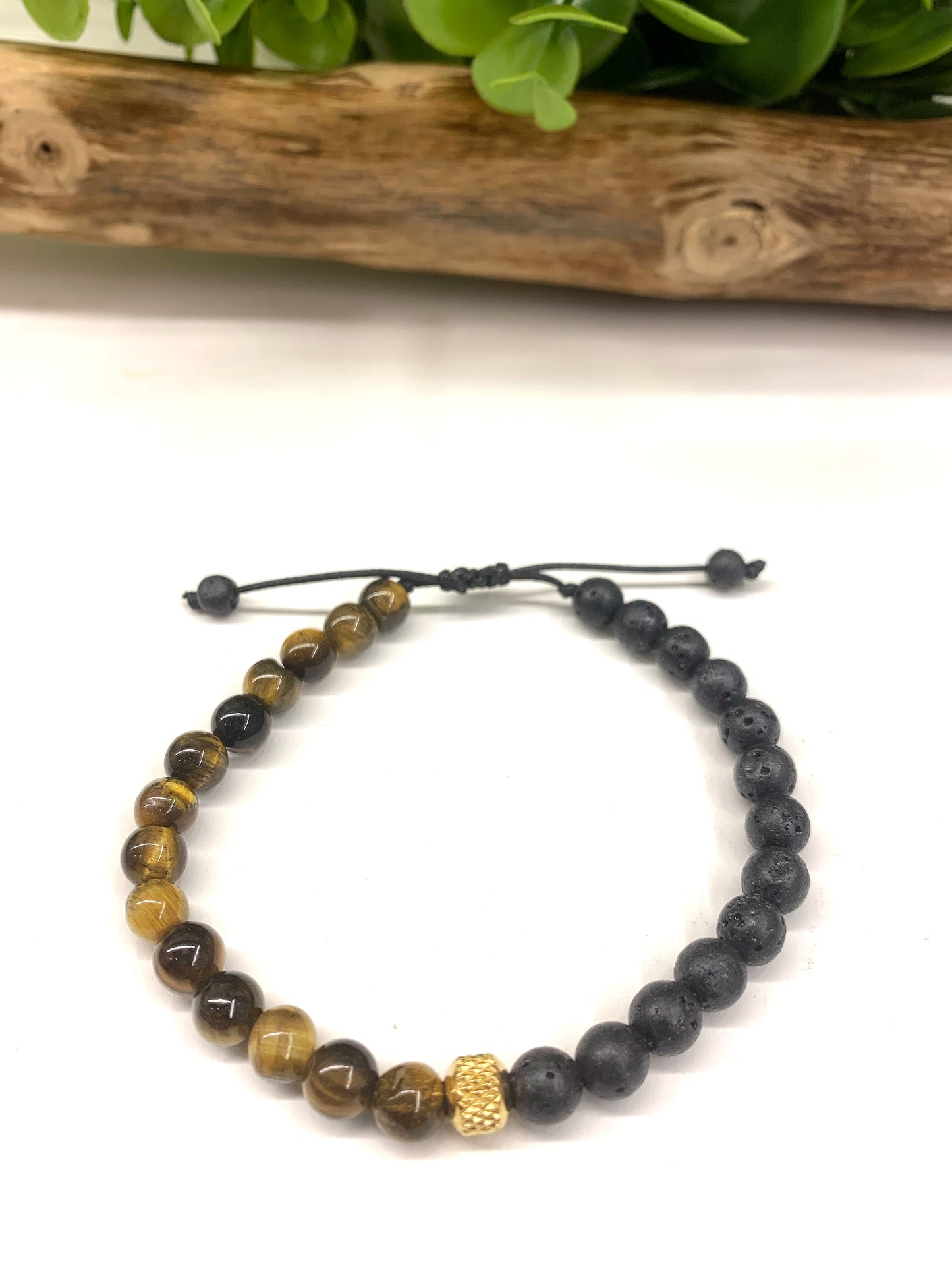 REIJI SMALL ~ IN PIETRE DURE NATURALI~Bracciale bicolore ~ adatto uomo e donna