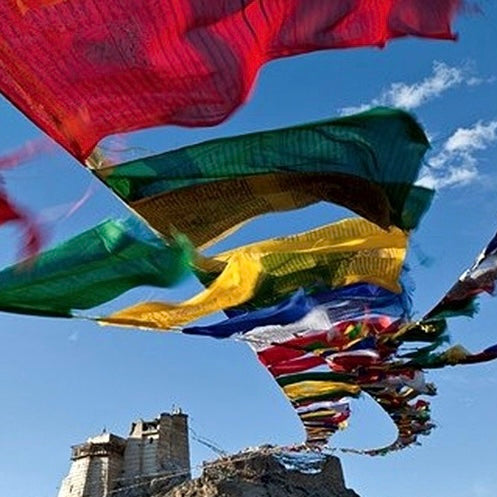 TIBETAN PRAYER FLAG ~ bandierine Tibetane formato mini