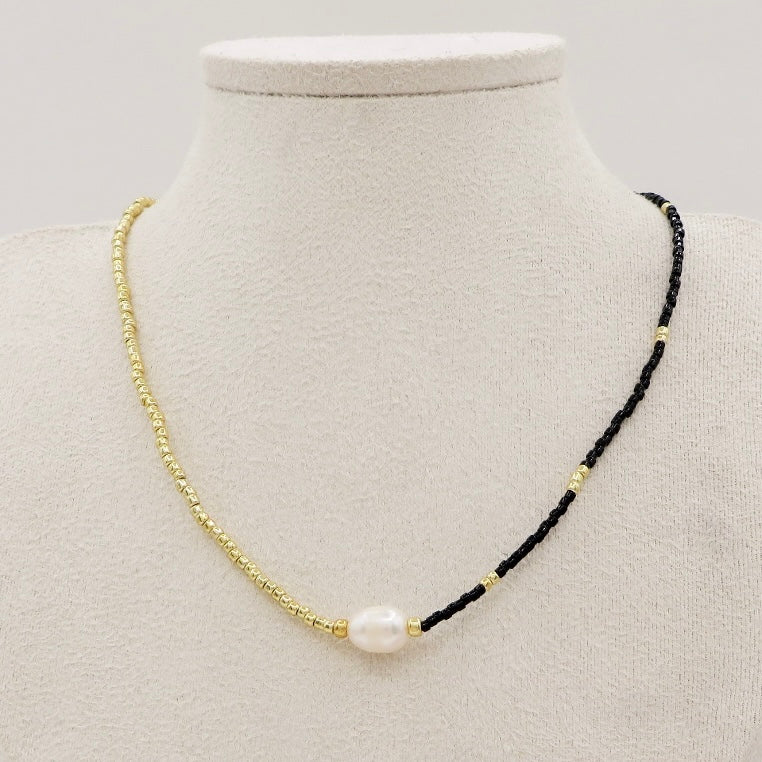 THIN ~ COLLANA  in perline di vetro   Miyuki ~ regolabile ~ chiusura scorrevole SHAMBALA ~