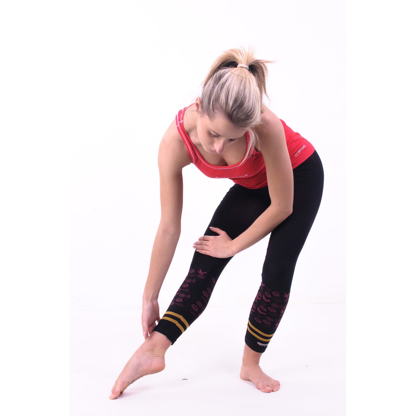 Hatha Asana Yoga Capri Pants ~ senza cuciture ~ Black