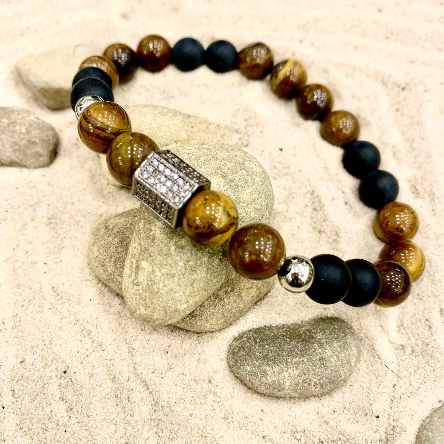 ARVAK ~ Bracciale elastico pietre dure naturali