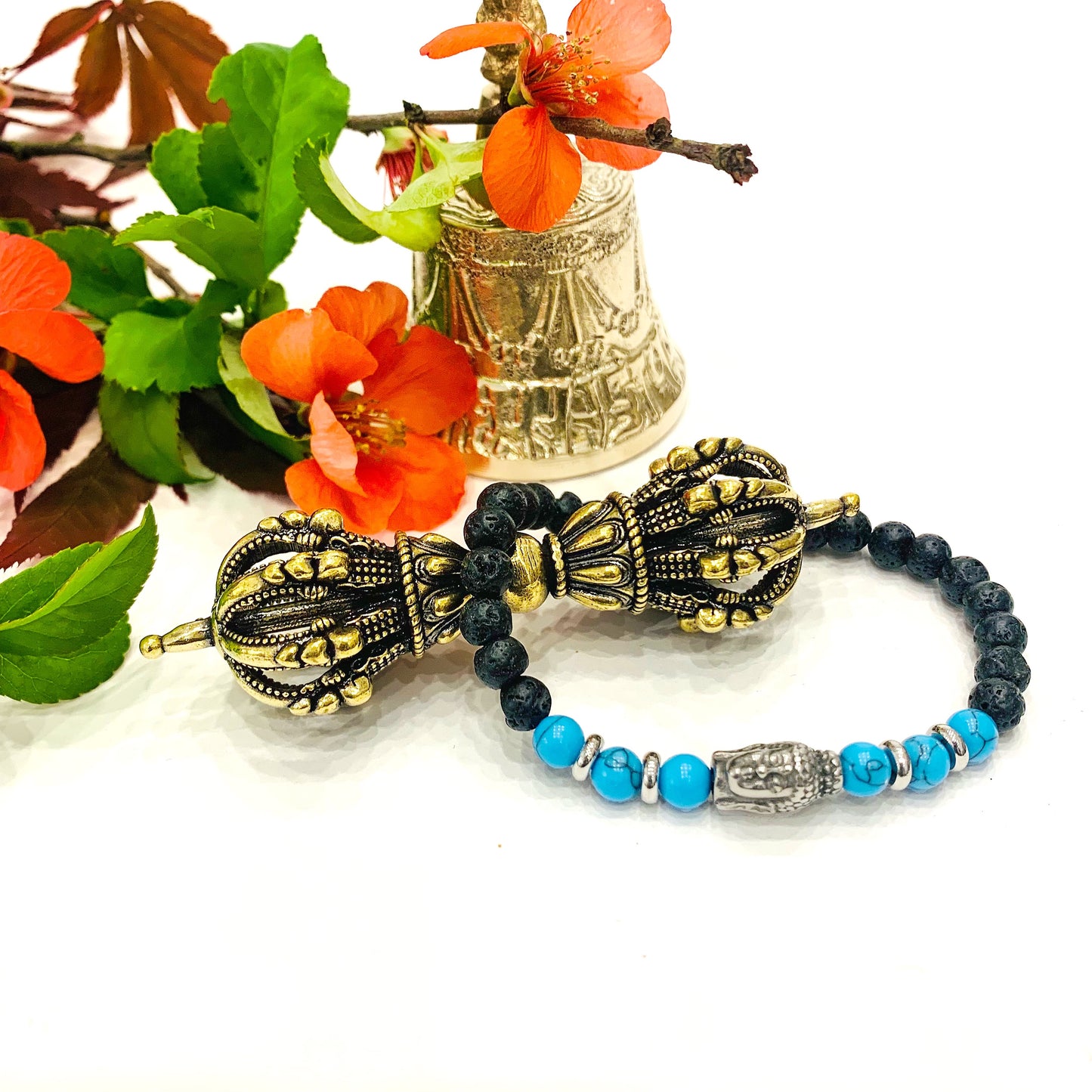 TASHI Bracciale elasticizzato con Buddha per uomo e donna