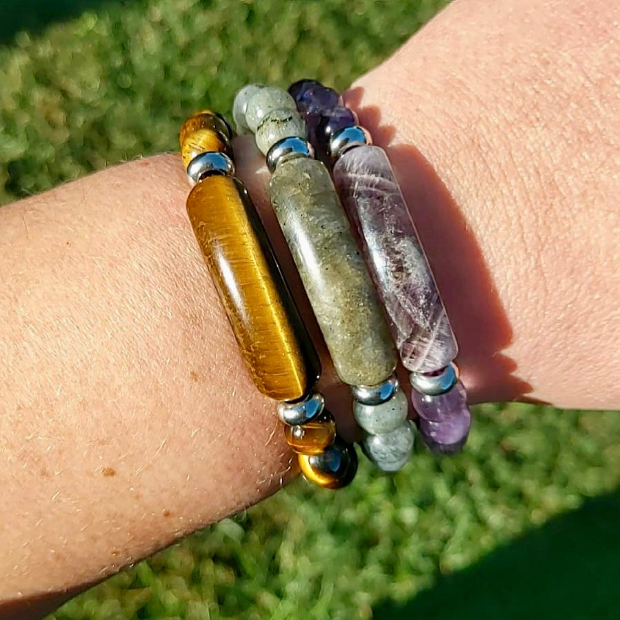 DOLMA Bracciale elasticizzato AMETISTA
