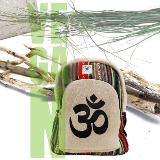 OM~Zaino Nepalese in canapa vegan
