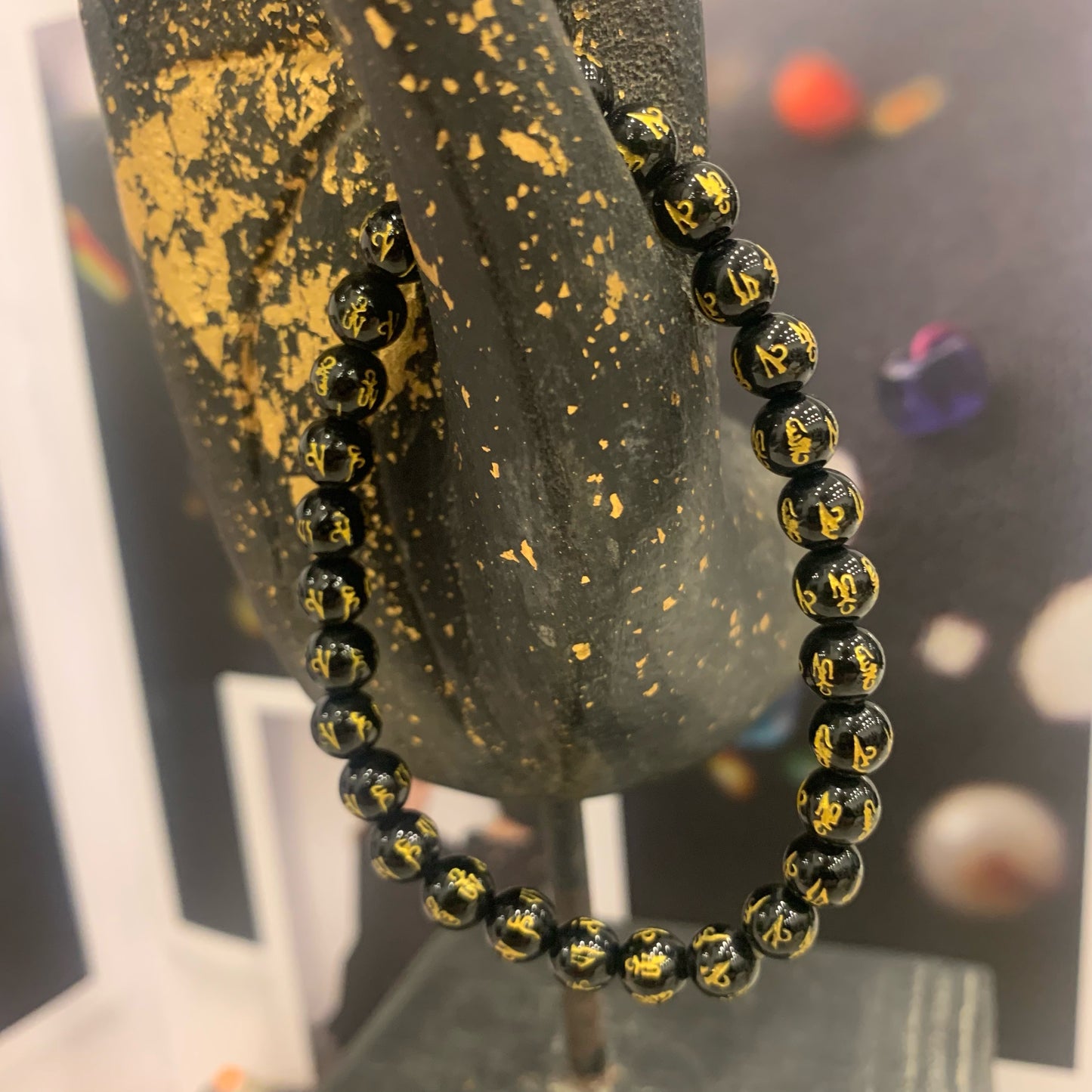 SHAMBALA Bracciale con inciso mantra OM MANI PADME HUM~