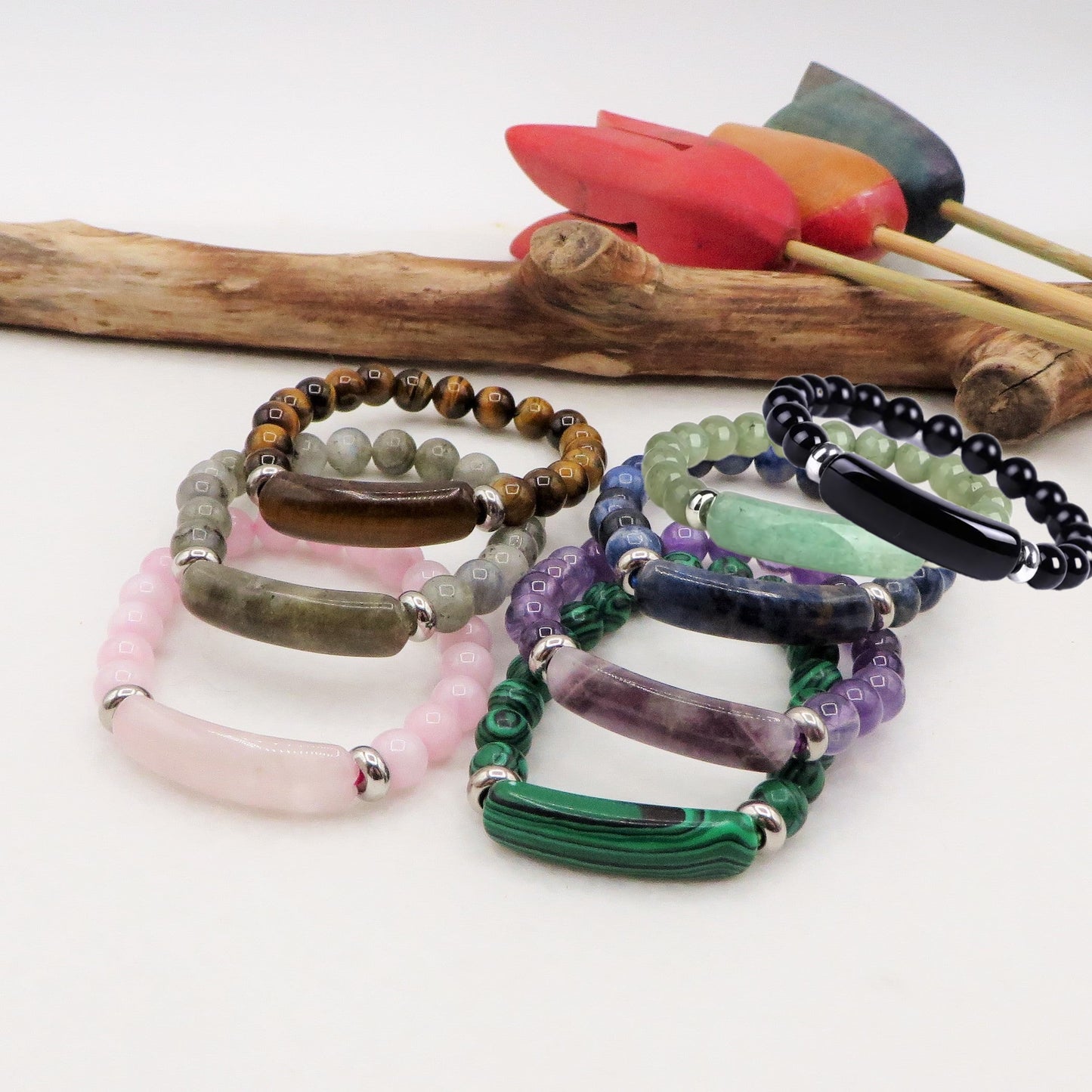 DOLMA Bracciale elasticizzato AMETISTA
