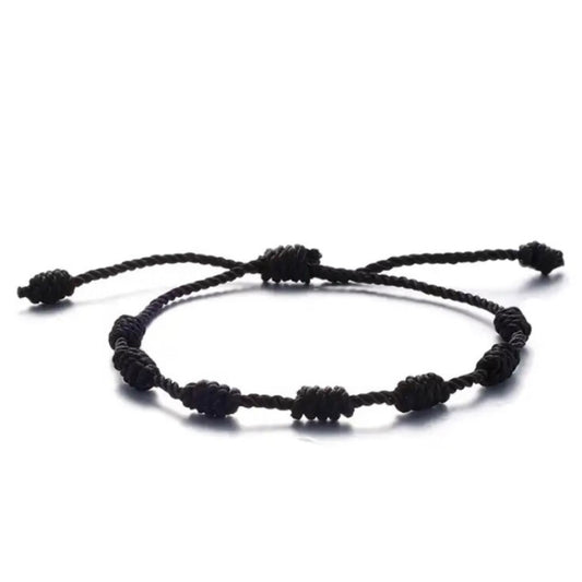 BLACK COMPASSION 7 Knots ~il cordino nero