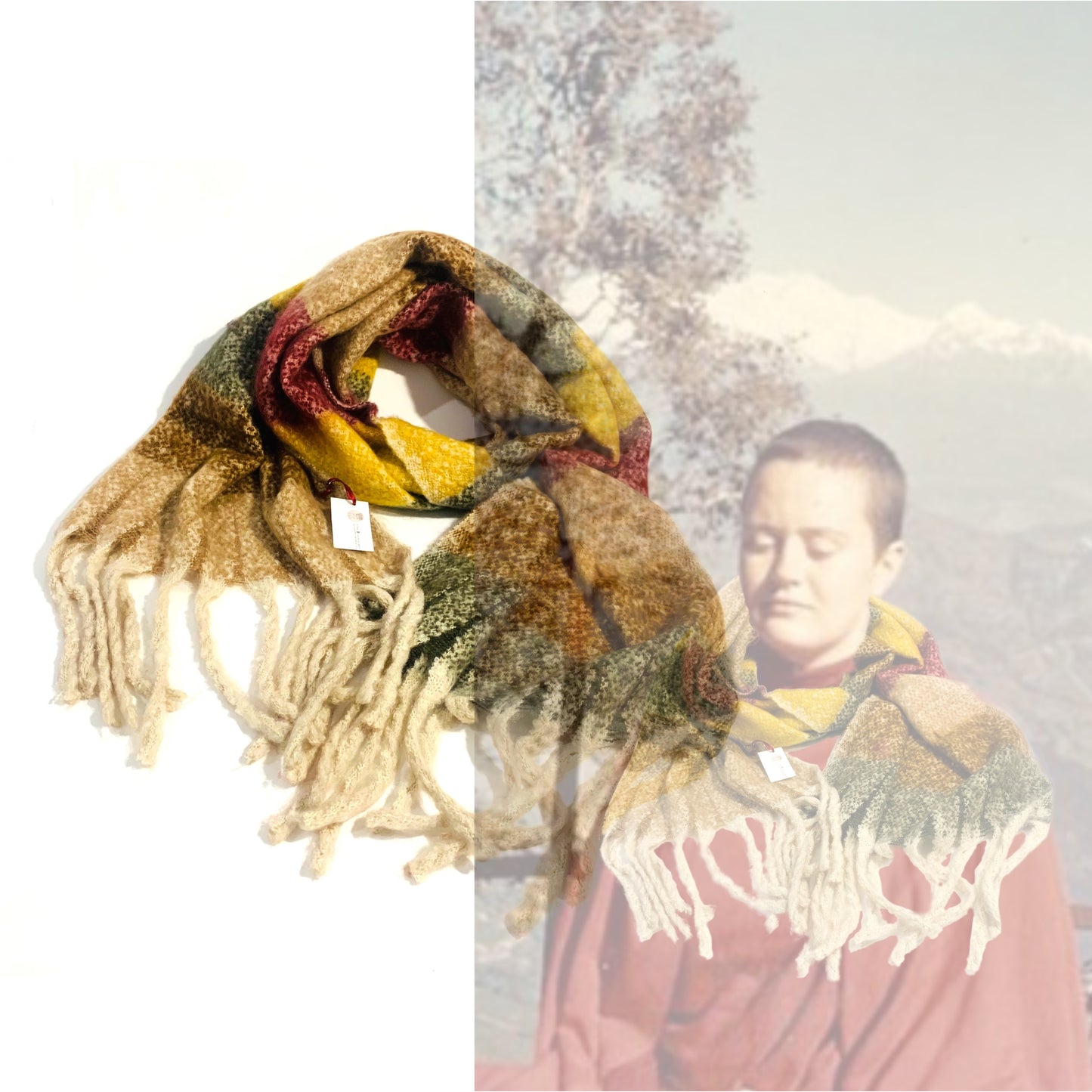SHAWL NEPAL STRIPES -Scialle da meditazione