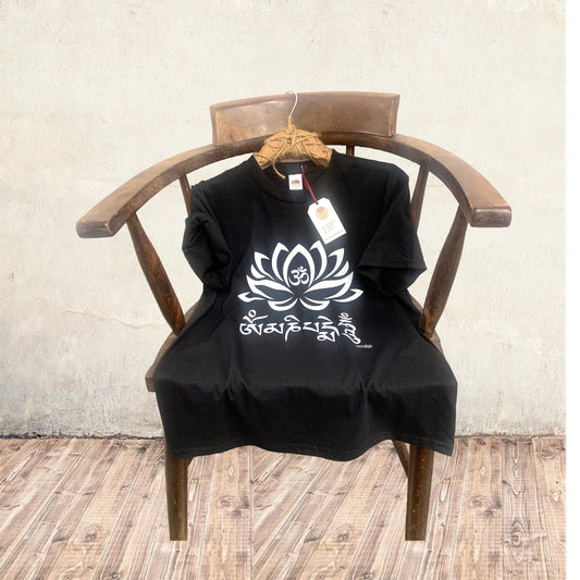 LOTUS MANTRA T-Shirt ~ 100% cotone con stampe