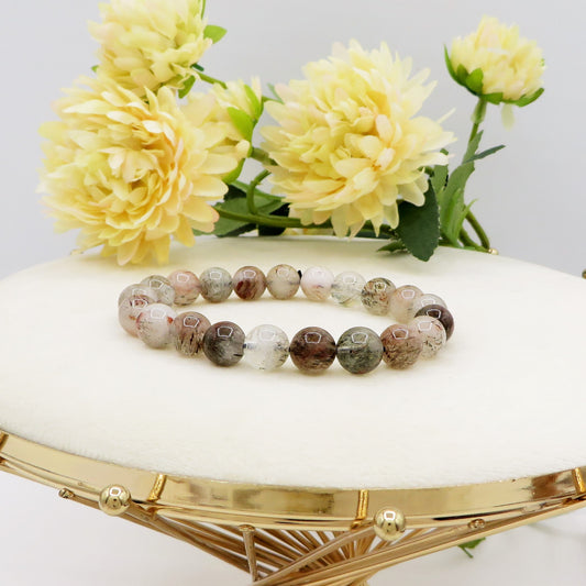 Sandarasa ~ Bracciale in QUARZO SUPER SEVEN naturale Black Gold ~ qualita' AAA