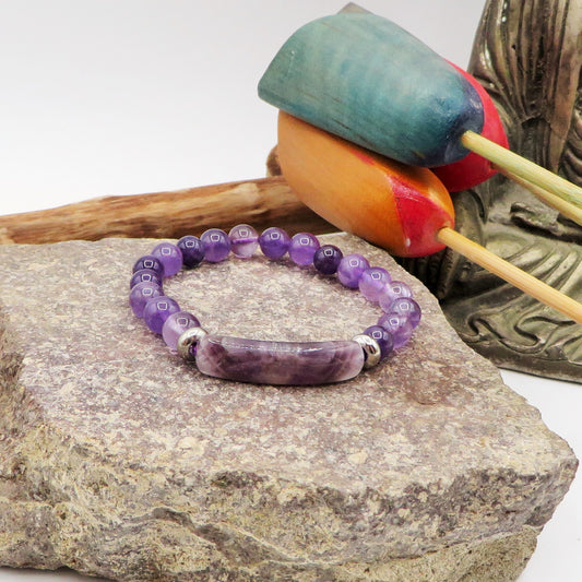 DOLMA Bracciale elasticizzato AMETISTA