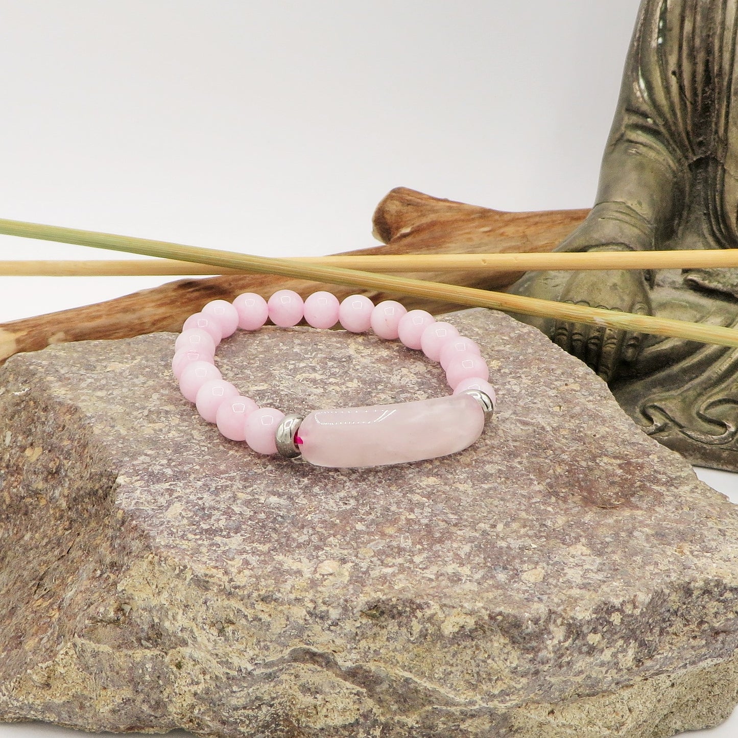 DOLMA Bracciale elasticizzato QUARZO ROSA
