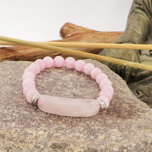 DOLMA Bracciale elasticizzato QUARZO ROSA