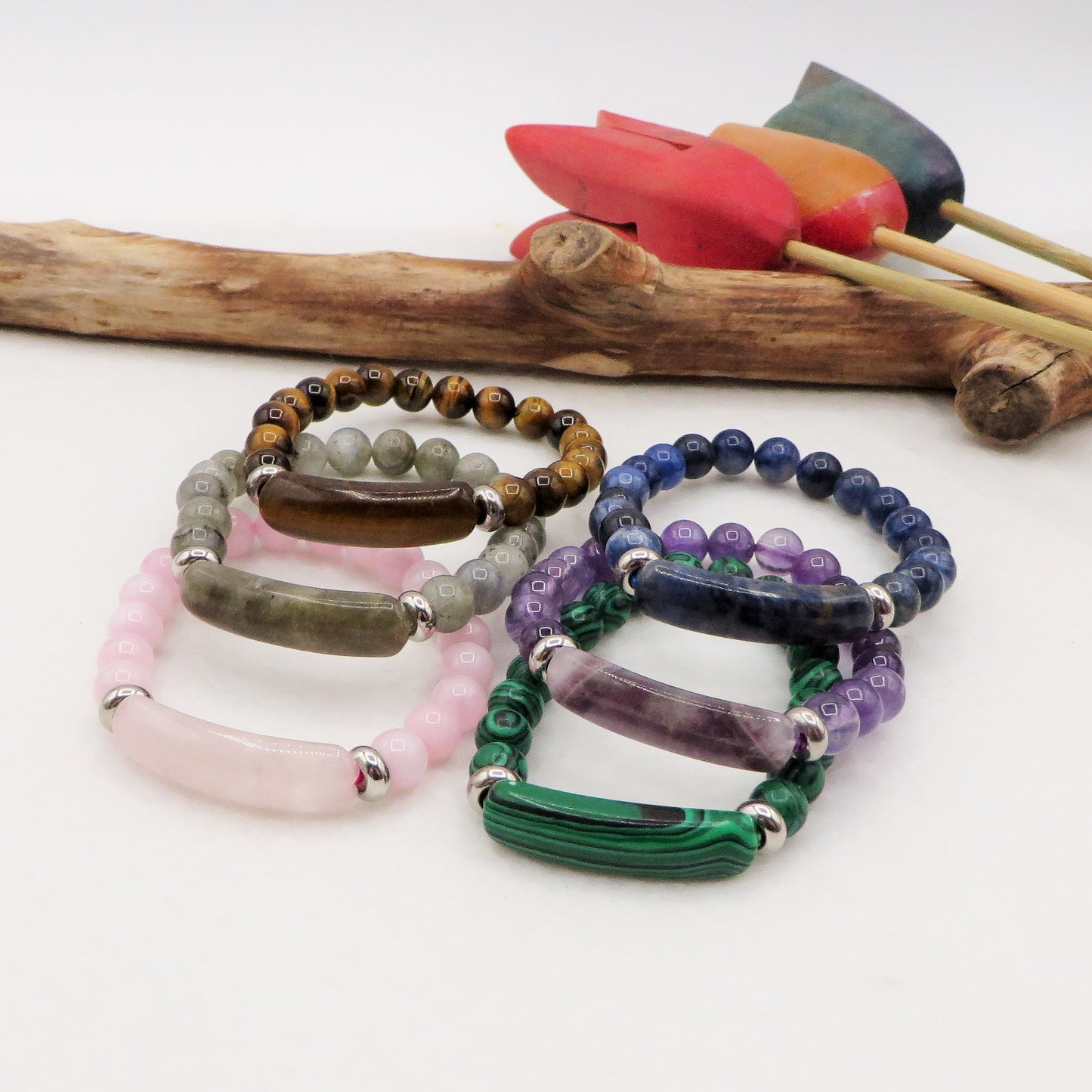 DOLMA Bracciale elasticizzato QUARZO ROSA