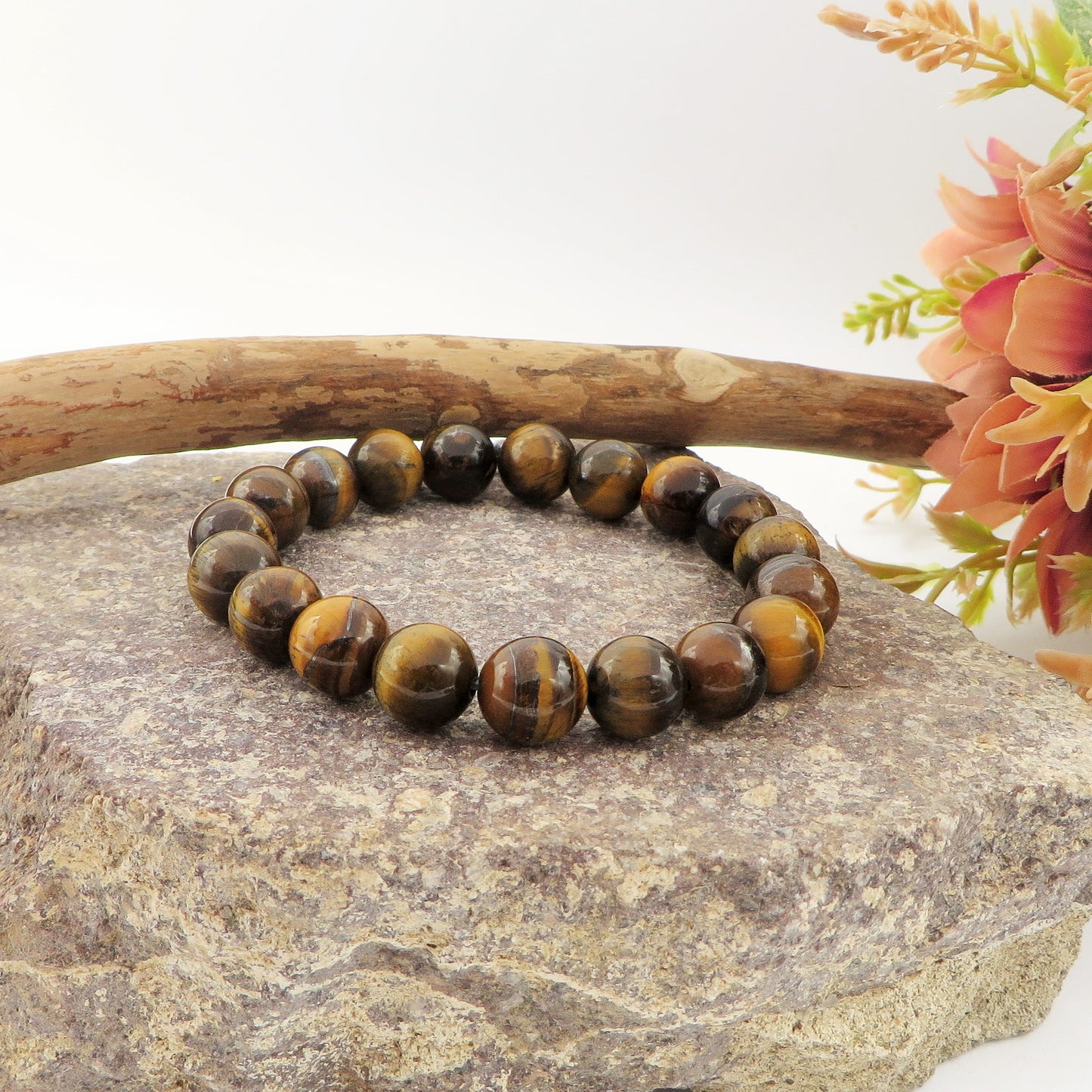 TIGER EYE ~ Bracciale Occhio di tigre  grado AA ~ tradizionale originale ~ realizzato in Thailandia  piccoli artigiani, realizzato con pietre naturali