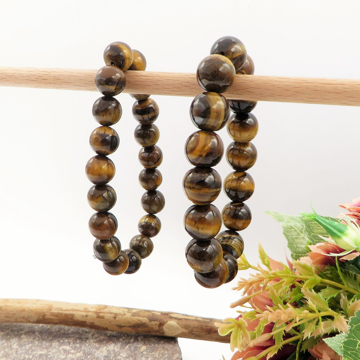 TIGER EYE ~ Bracciale Occhio di tigre  grado AA ~ tradizionale originale ~ realizzato in Thailandia  piccoli artigiani, realizzato con pietre naturali