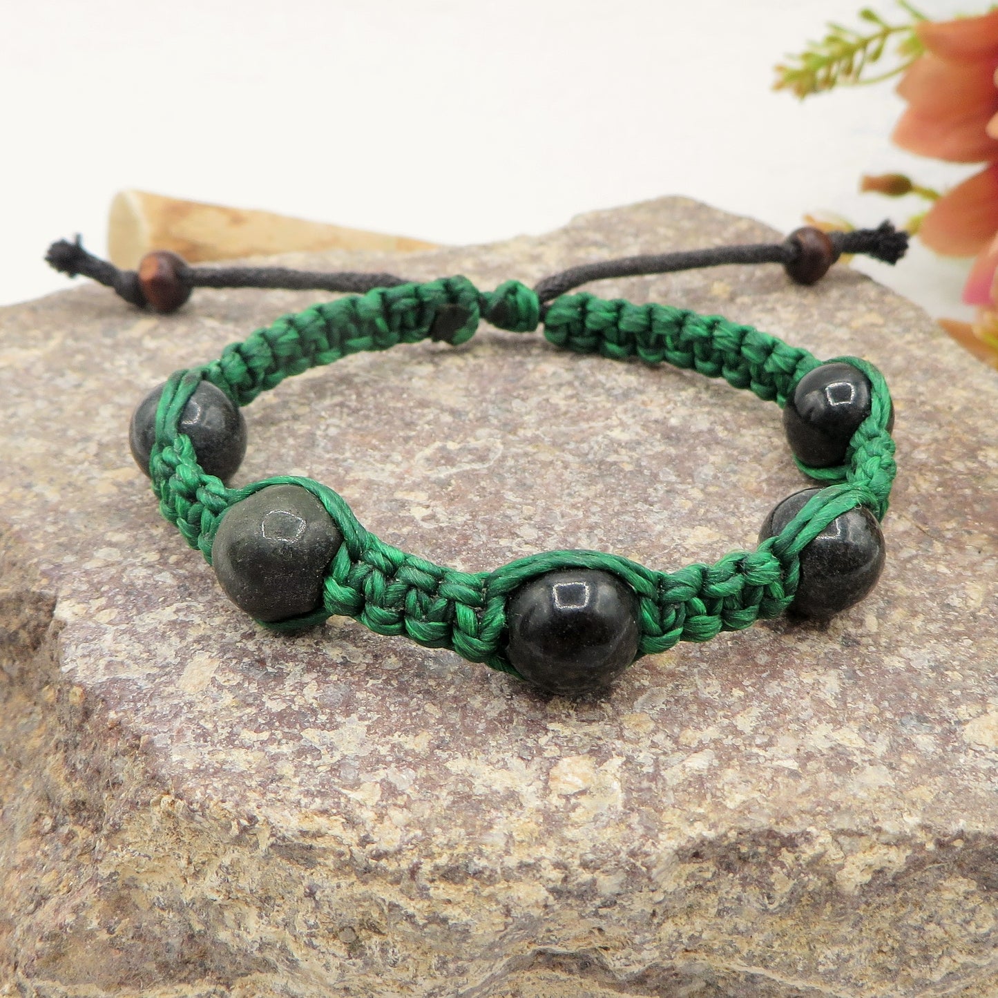 THAI JADE  STRING ~ Bracciale Giada multicolor 12mm tradizionale originale  realizzato in Thailandia da piccoli artigiani, realizzato con pietre naturali