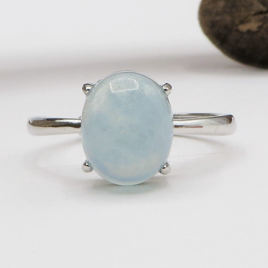 NILAH ~ Anello regolabile in ACQUAMARINA naturale
