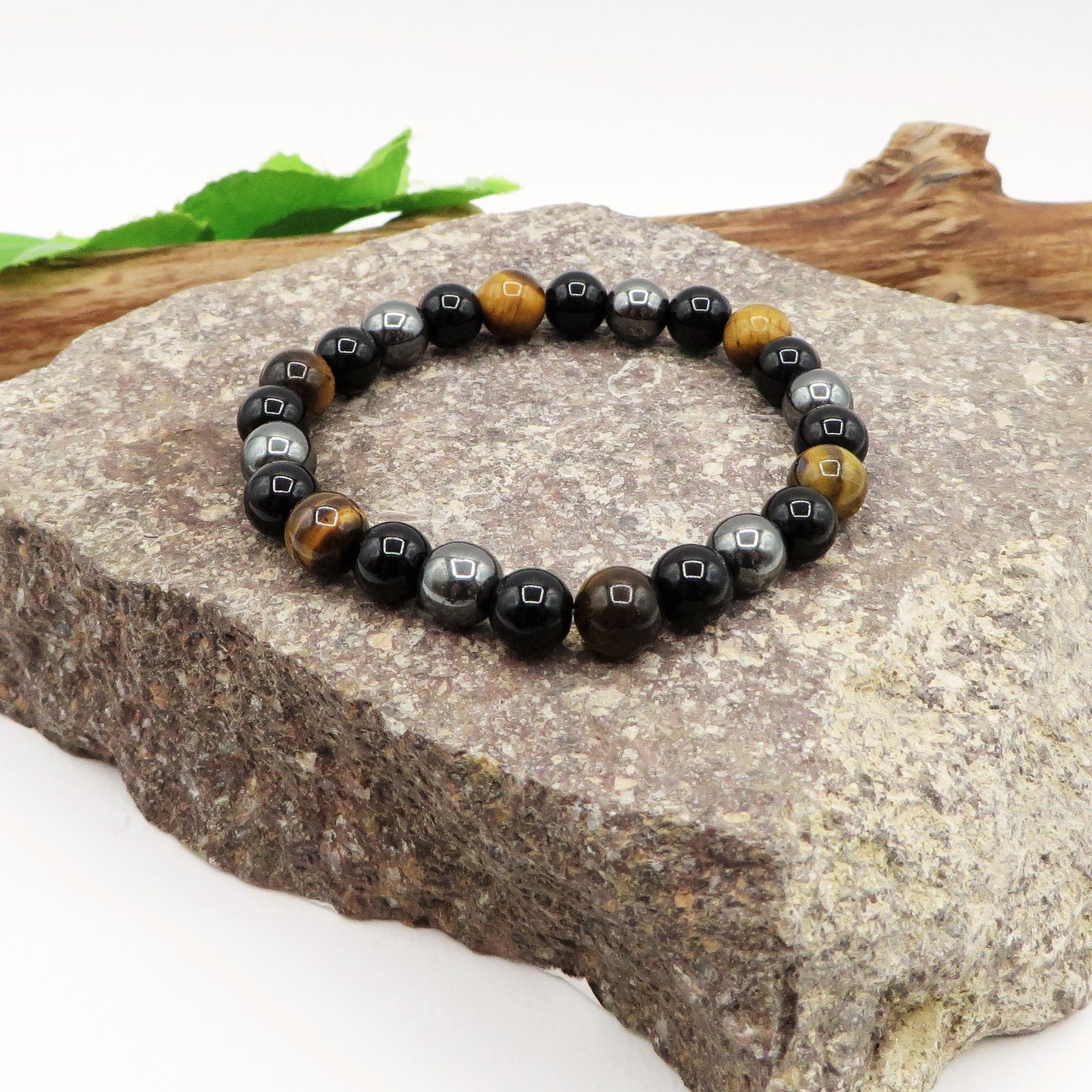 SANRAK~ BRACCIALE TRIPLA PROTEZIONE~ pietra dura naturale
