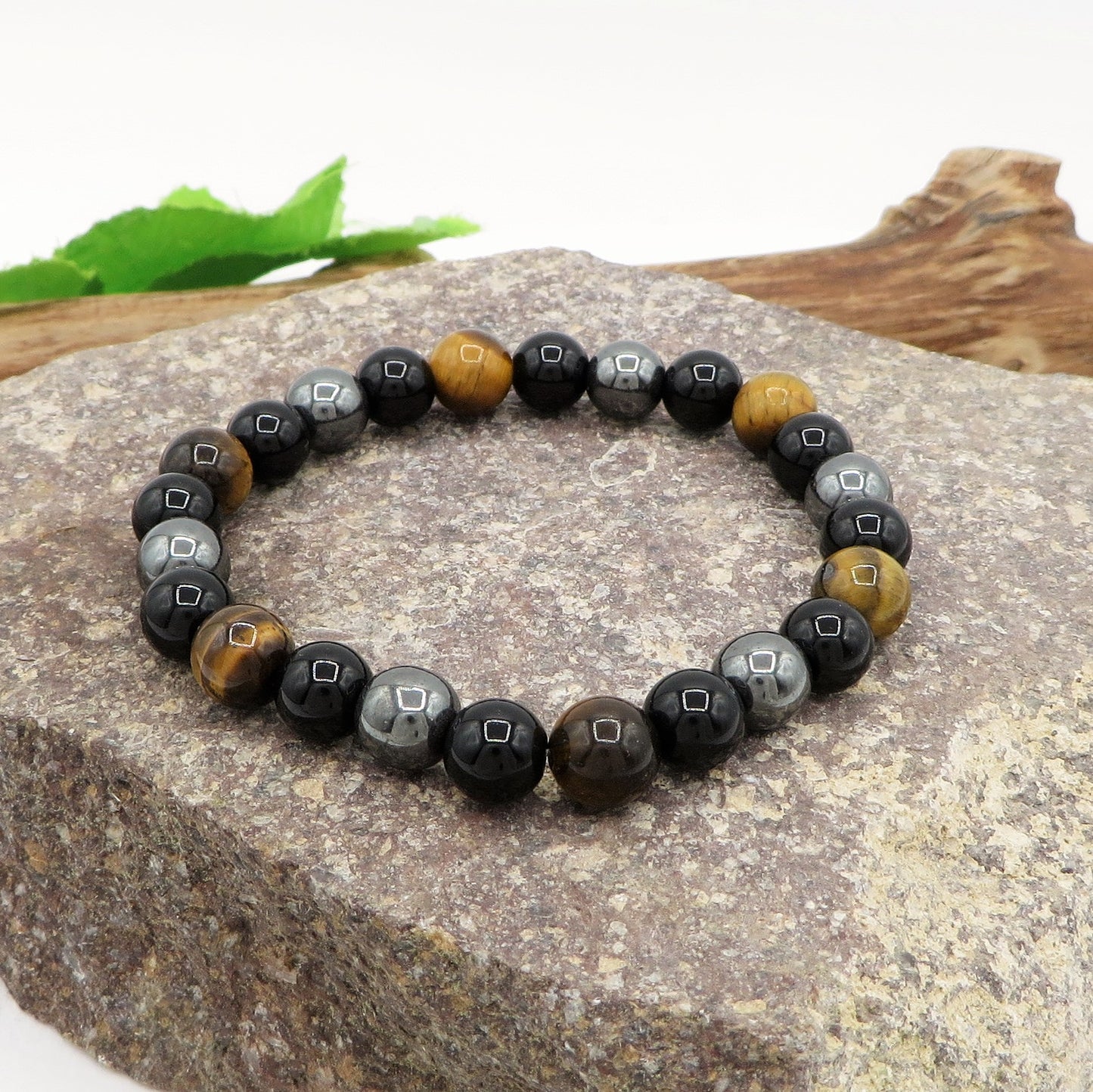 SANRAK~ BRACCIALE TRIPLA PROTEZIONE~ pietra dura naturale