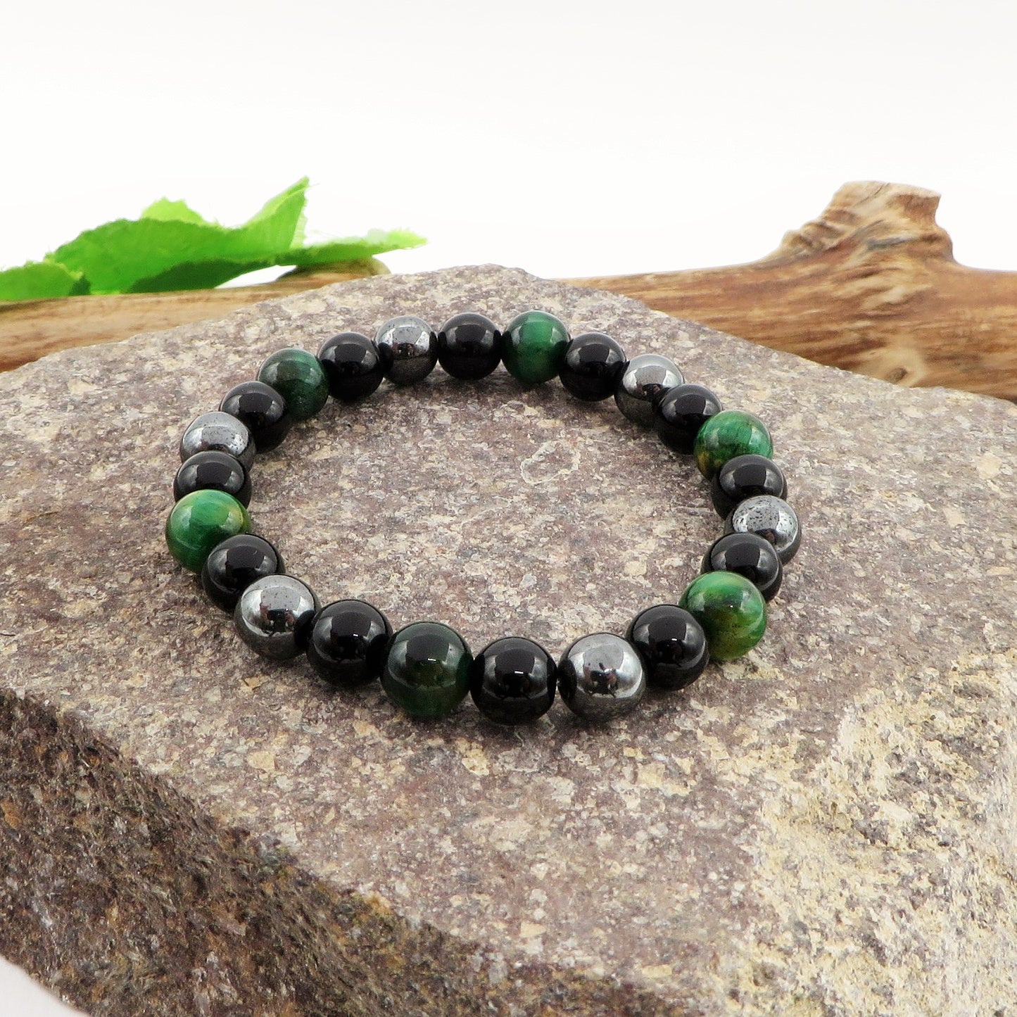 SANRAK~ BRACCIALE TRIPLA PROTEZIONE~ pietra dura naturale