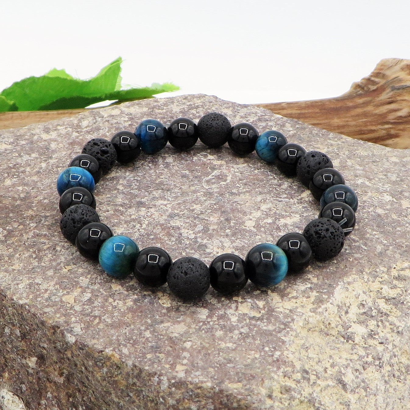 SANRAK~ BRACCIALE TRIPLA PROTEZIONE~ pietra dura naturale
