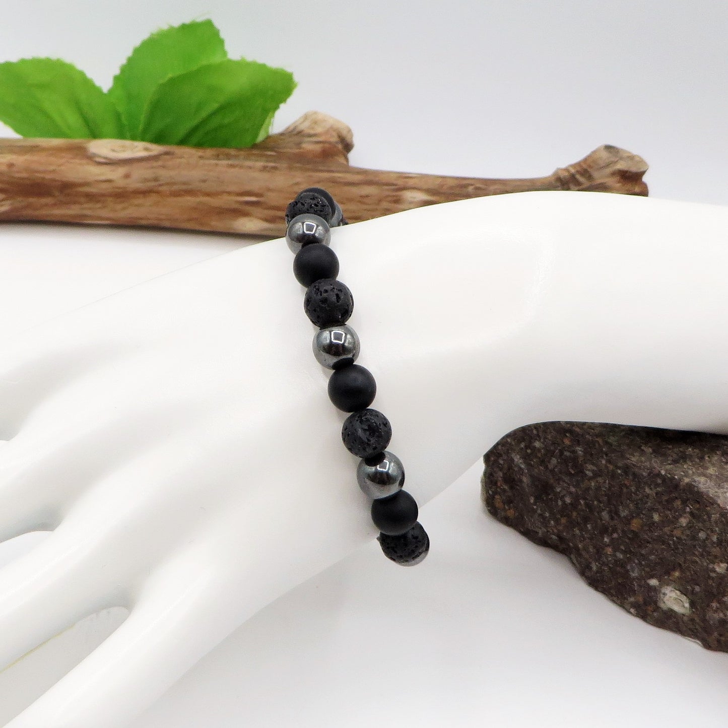 SANRAK~ BRACCIALE TRIPLA PROTEZIONE~ pietra dura naturale