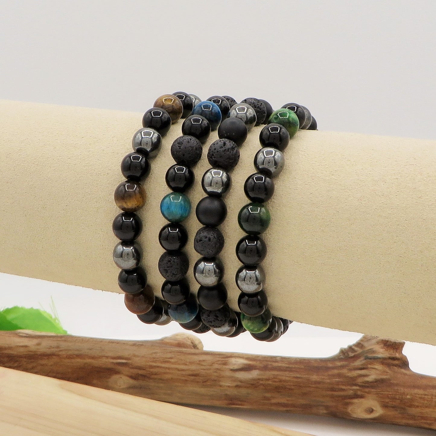 SANRAK~ BRACCIALE TRIPLA PROTEZIONE~ pietra dura naturale