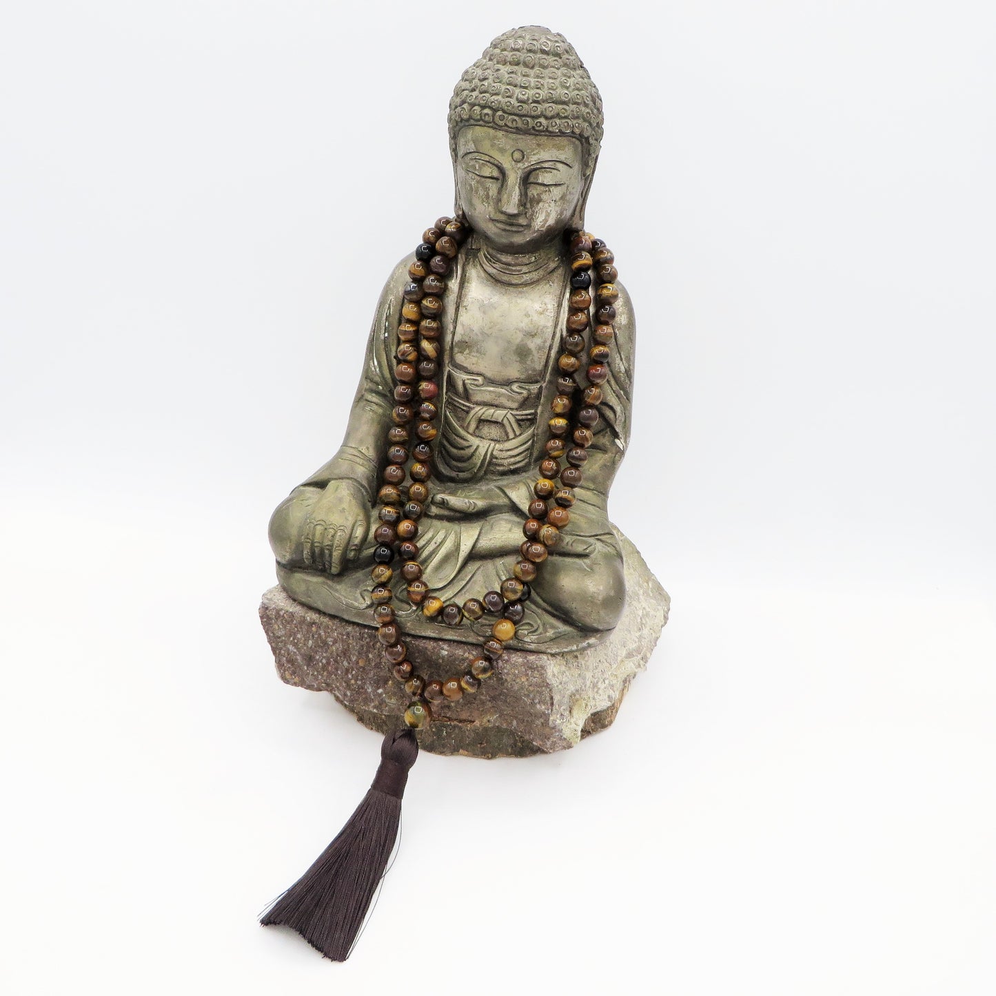 KAGYU ~ JAPAMALA 108 grani in occhio di tigre