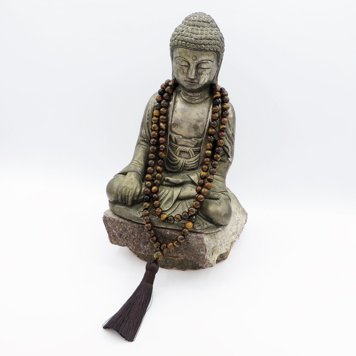 KAGYU ~ JAPAMALA 108 grani in occhio di tigre