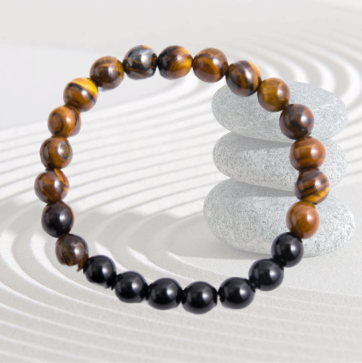 MARPA ~ BRACCIALE in 5 varianti pietre dura naturali ~ Lapislazzuli, Occhio tigre, Ametista, Quarzo  e turchese lapislazzuli
